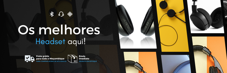 Banner para loja online com headset